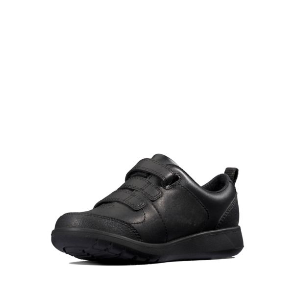 Clarks Girls Scape Sky Youth School Shoes Black | CA-9754801